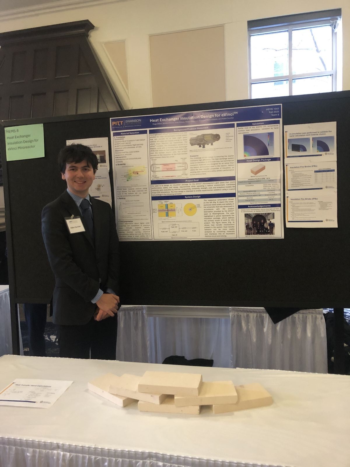 Image of Aiden presenting the Insulation Design at Expo